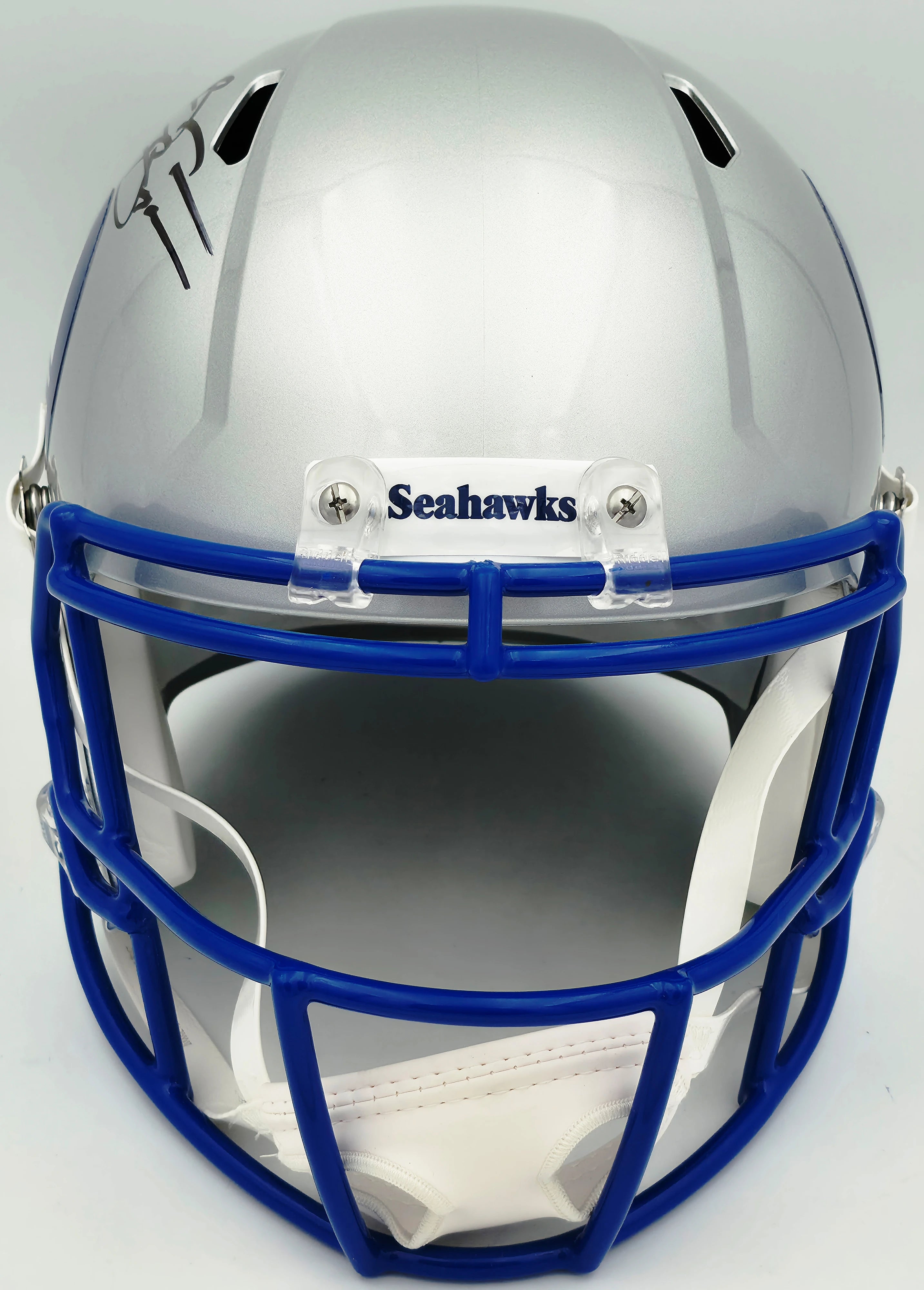 Brian Bosworth Autographed Seattle Seahawks Silver 1983-2001 Throwback Helmet | BAS Witness