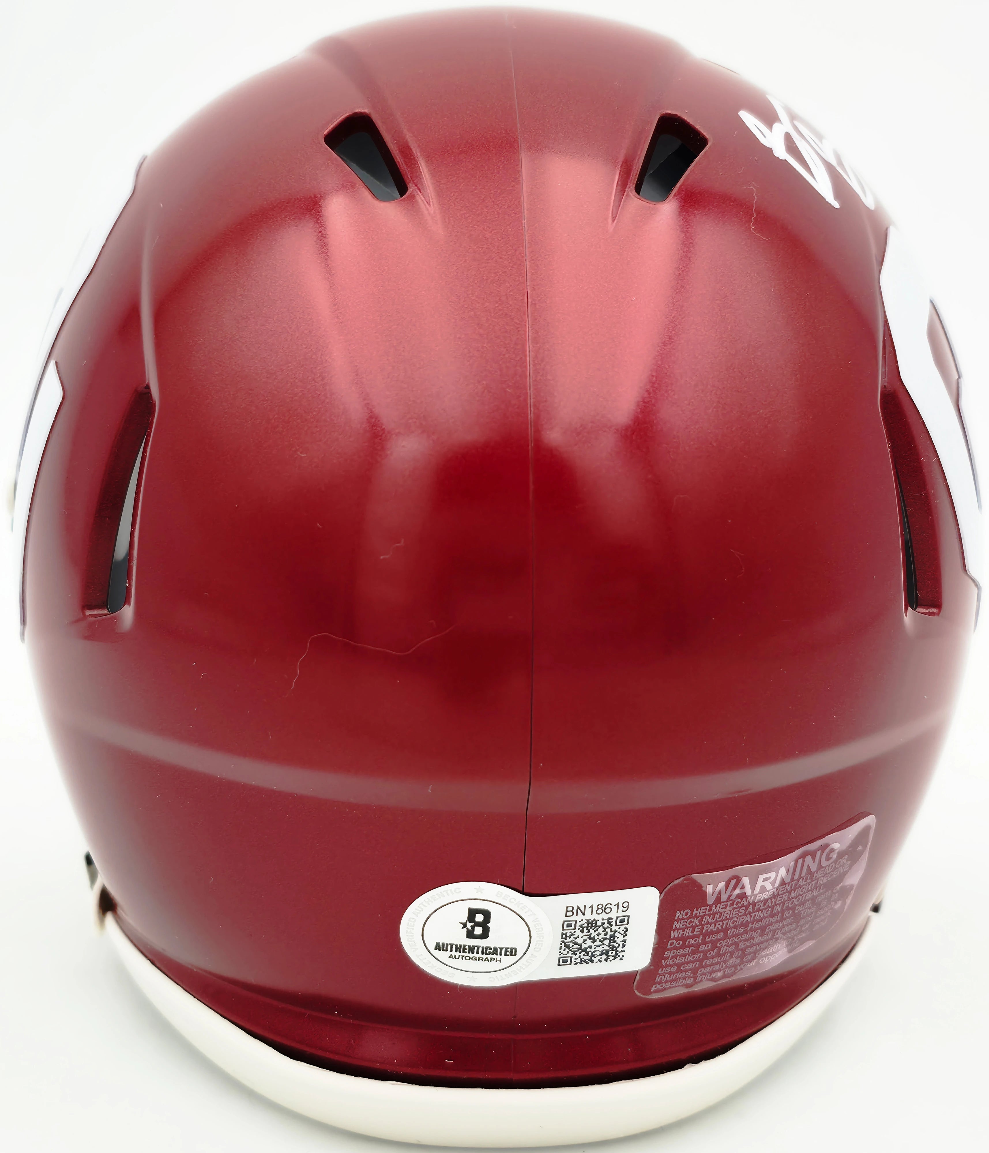 Brian Bosworth Autographed Oklahoma Sooners Crimson Speed Mini Helmet | Beckett BAS