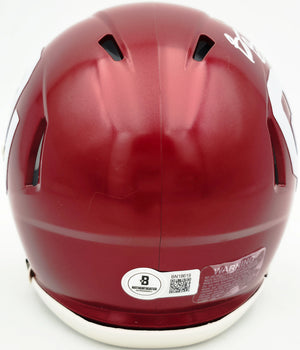 Brian Bosworth Autographed Oklahoma Sooners Crimson Speed Mini Helmet | Beckett BAS