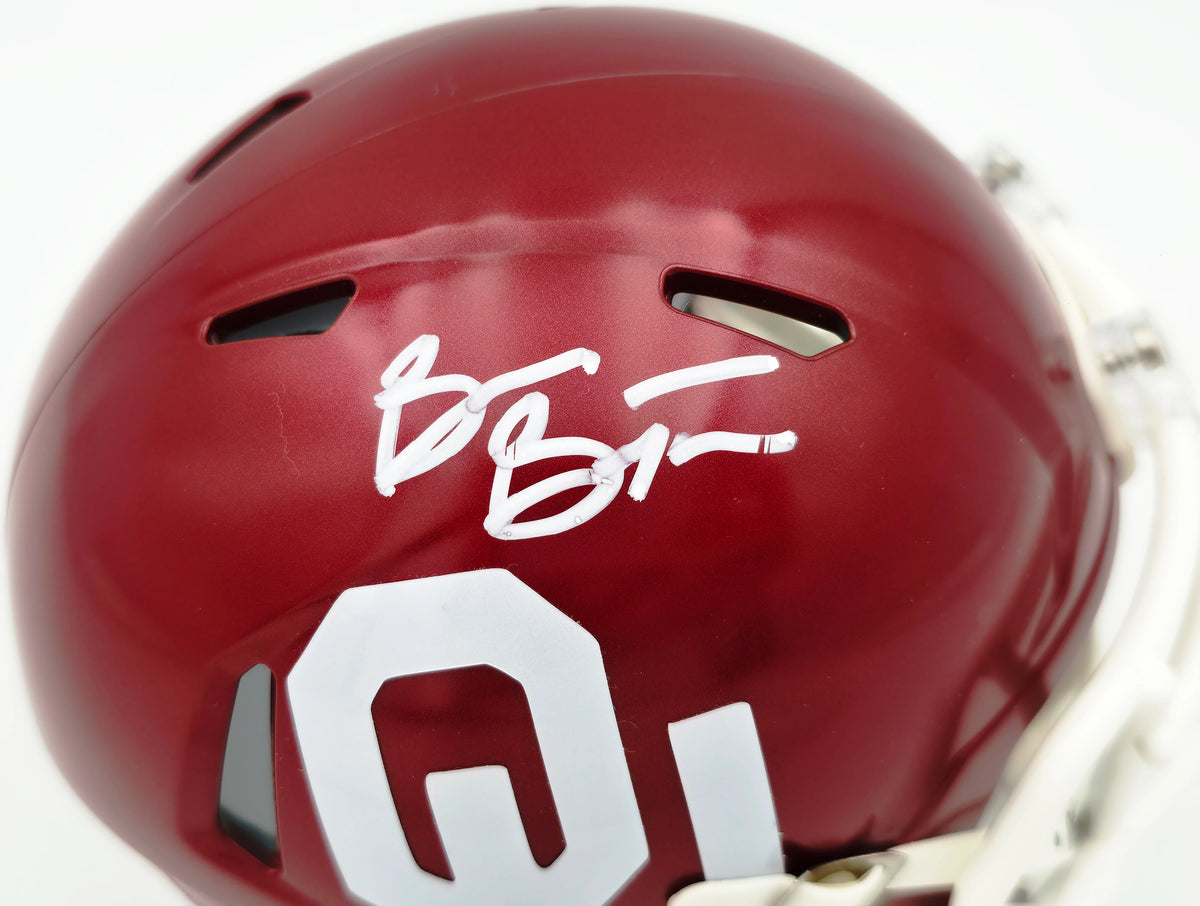 Brian Bosworth Autographed Oklahoma Sooners Crimson Speed Mini Helmet | Beckett BAS