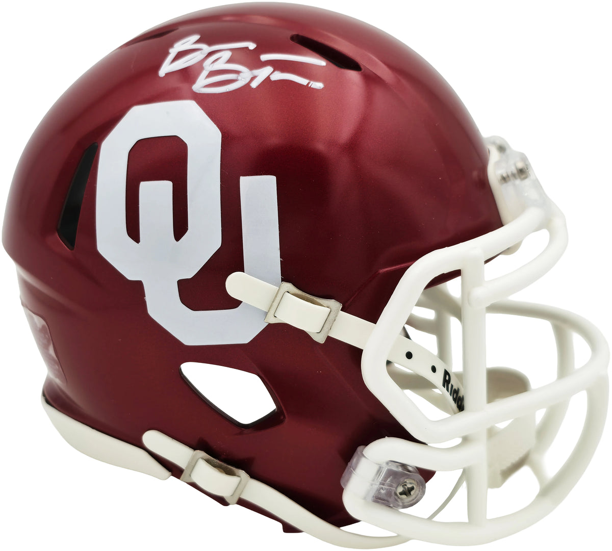 Brian Bosworth Autographed Oklahoma Sooners Crimson Speed Mini Helmet | Beckett BAS
