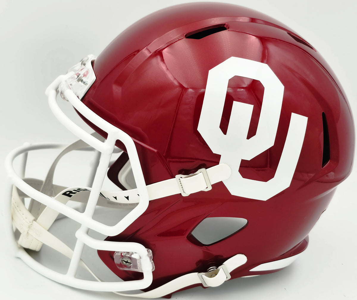 Brian Bosworth Autographed Oklahoma Crimson Full Size Helmet "85 National Champs!" | BAS Witness