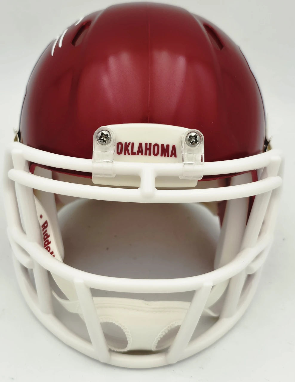 Brian Bosworth Autographed Oklahoma Sooners Crimson Speed Mini Helmet | Beckett BAS Witness