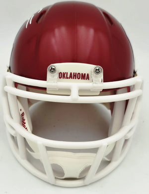 Brian Bosworth Autographed Oklahoma Sooners Crimson Speed Mini Helmet | Beckett BAS Witness