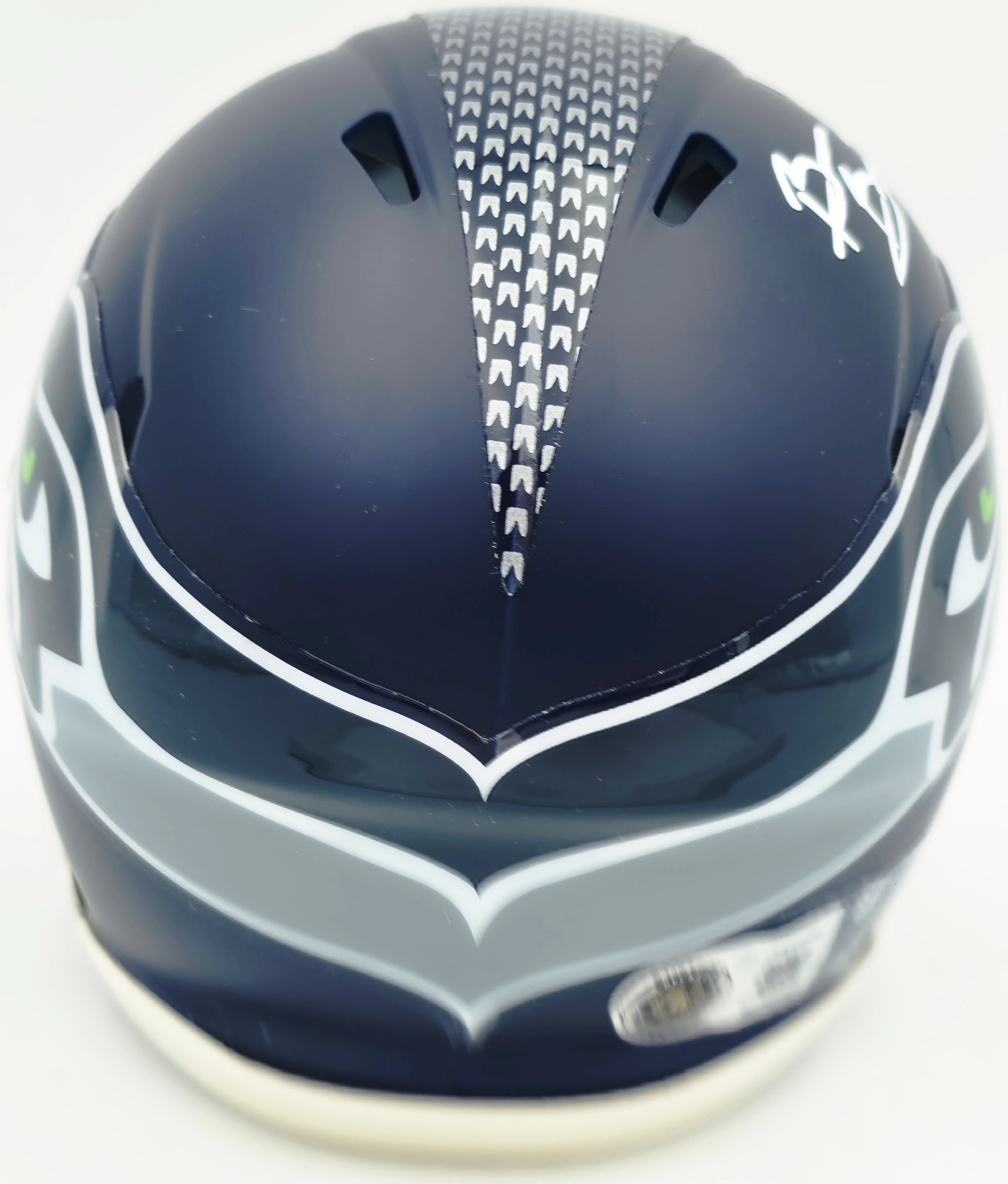 Brian Bosworth Autographed Seattle Seahawks Blue Speed Mini Helmet | Beckett BAS Witness