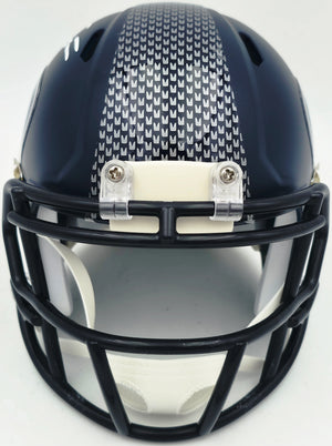 Brian Bosworth Autographed Seattle Seahawks Blue Speed Mini Helmet | Beckett BAS Witness