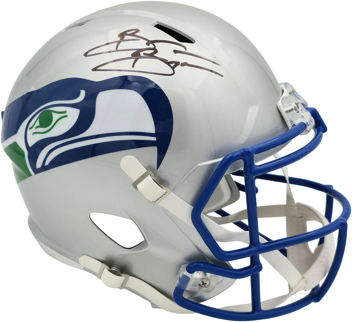 Brian Bosworth Autographed Seattle Seahawks Silver 1983-2001 Throwback Helmet | BAS Witness