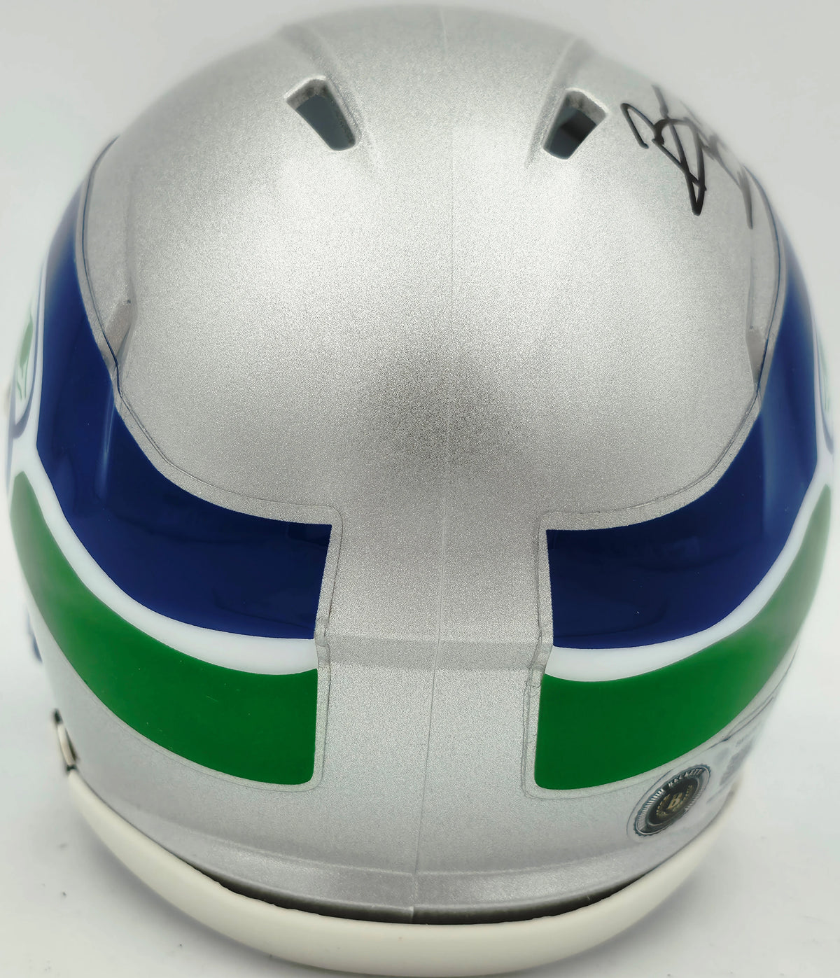 Brian Bosworth Autographed Seahawks Silver 1983-2001 Throwback Mini Helmet | BAS Witness