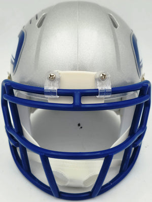 Brian Bosworth Autographed Seahawks Silver 1983-2001 Throwback Mini Helmet | BAS Witness