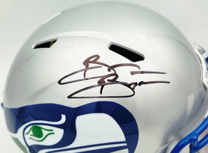 Brian Bosworth Autographed Seattle Seahawks Silver 1983-2001 Throwback Helmet | BAS Witness