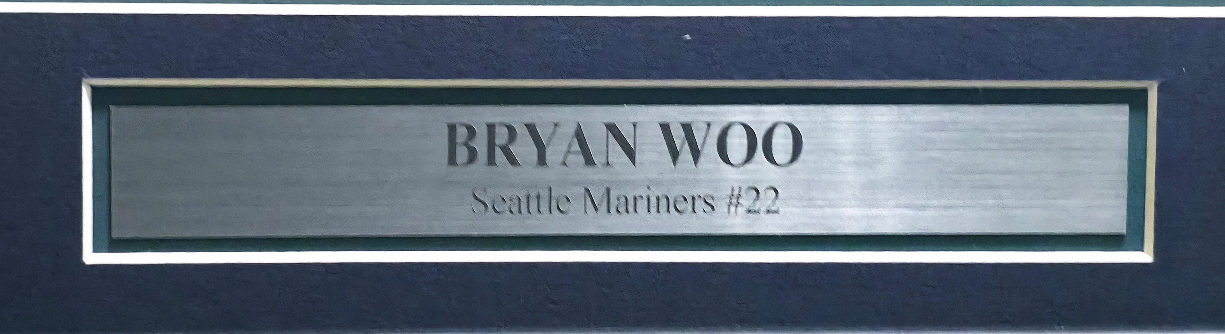 Bryan Woo Autographed Seattle Mariners Framed White Nike Jersey | JSA Witness