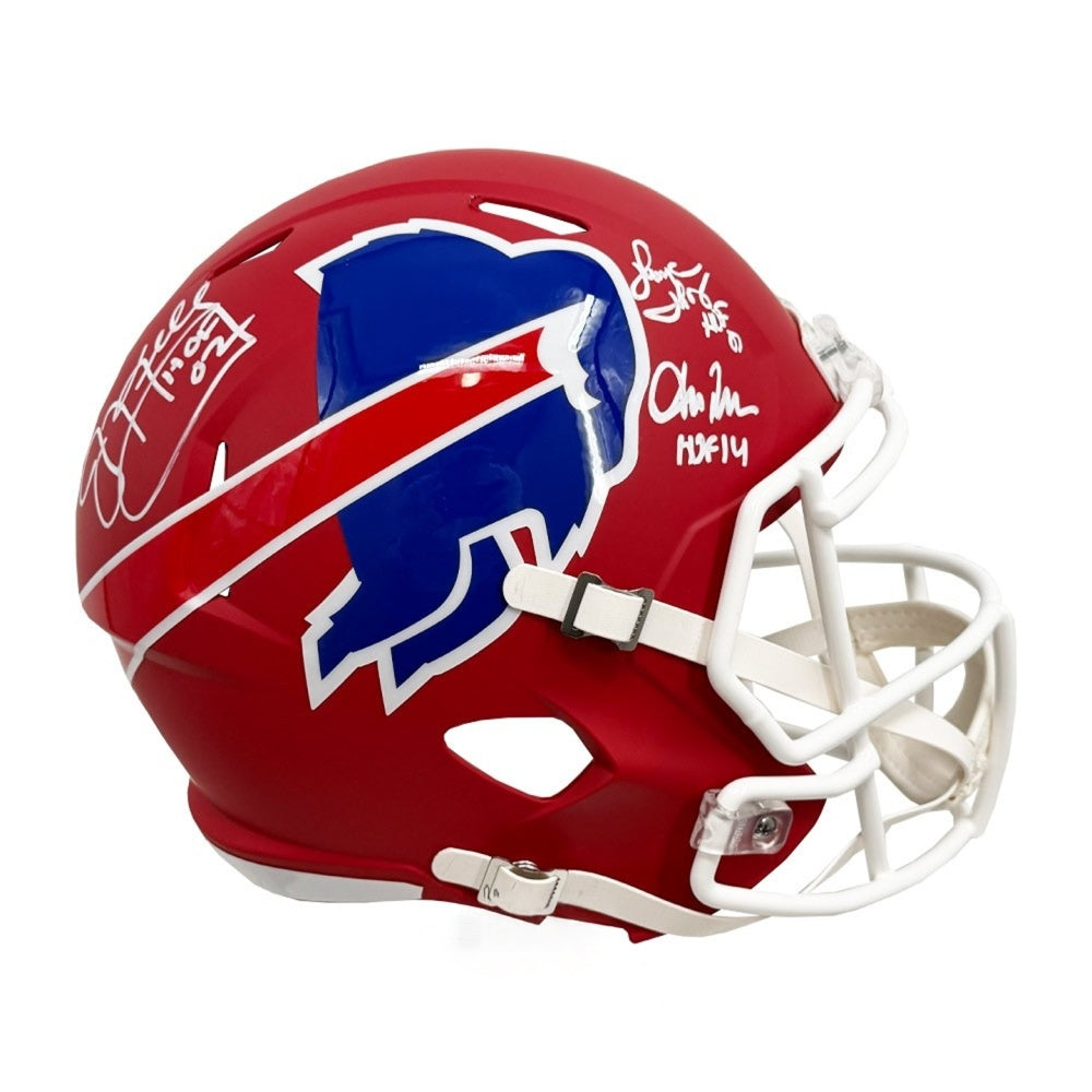 Jim Kelly, Andre Reed & Thurman Thomas Autographed Bills AMP Full-Size Helmet | JSA