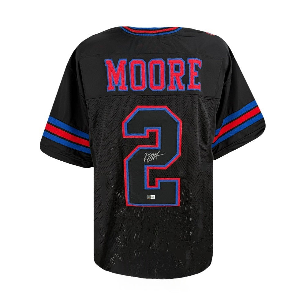 DJ Moore Autographed Buffalo Bills Custom Black Football Jersey - BAS