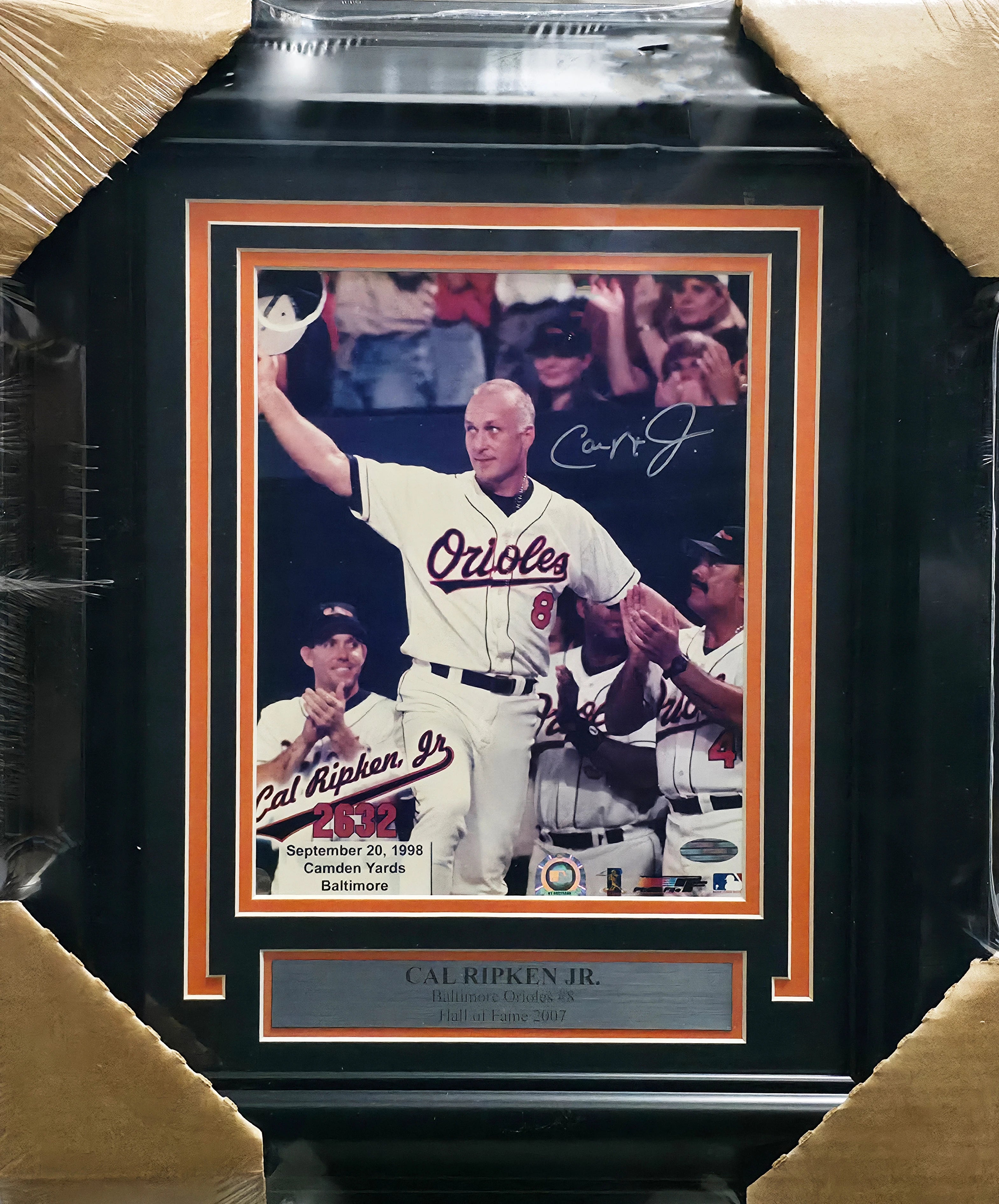 Cal Ripken Jr. Autographed Framed 8x10 Photo Baltimore Orioles | Steiner Hologram & COA