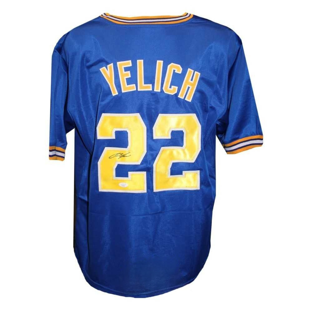 Christian Yelich Autographed Milwaukee Custom Blue Jersey | JSA Authenticated