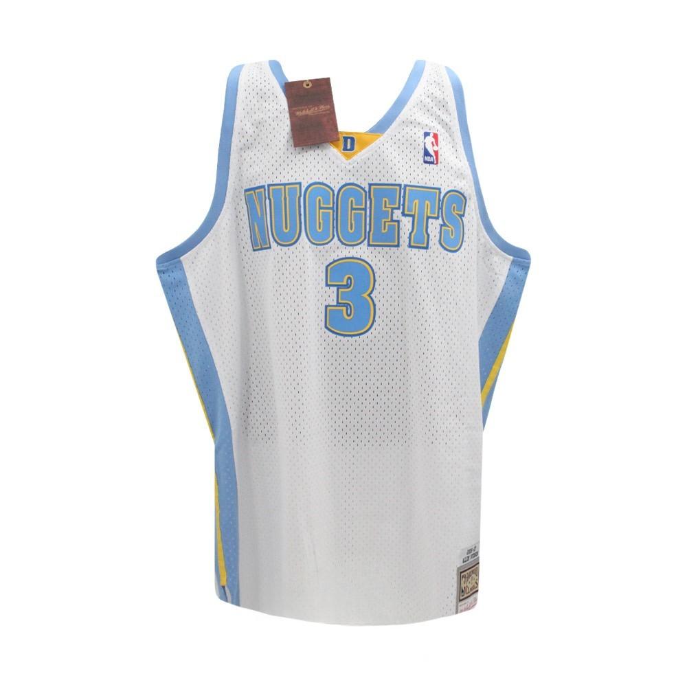 Denver Nuggets Allen Iverson Autographed White Mitchell & Ness Basketball Jersey (Size L) - Beckett BAS COA