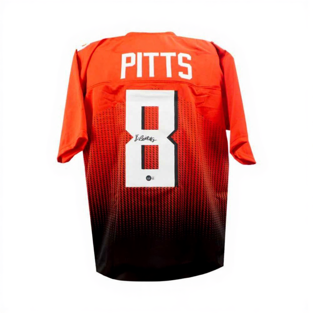 Kyle Pitts Signed Atlanta Falcons Red Custom Football Jersey – BAS COA