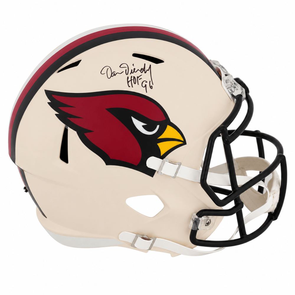 Dan Dierdorf Signed Arizona Cardinals RETRO Riddell Full Size Speed Replica Helmet w/HOF'96 - Schwartz Authenticated