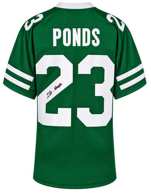 D'Angelo Ponds Autographed New York Jets Green Custom Jersey | Schwartz COA