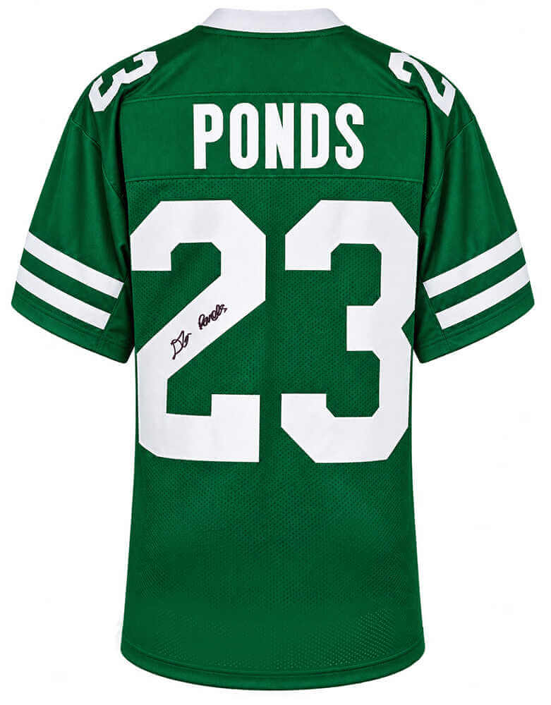 D'Angelo Ponds Autographed New York Jets Green Custom Jersey | Schwartz COA