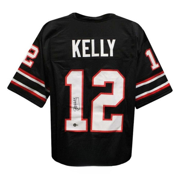 Jim Kelly Autographed Houston Gamblers Custom Black Football Jersey – Beckett BAS Certified