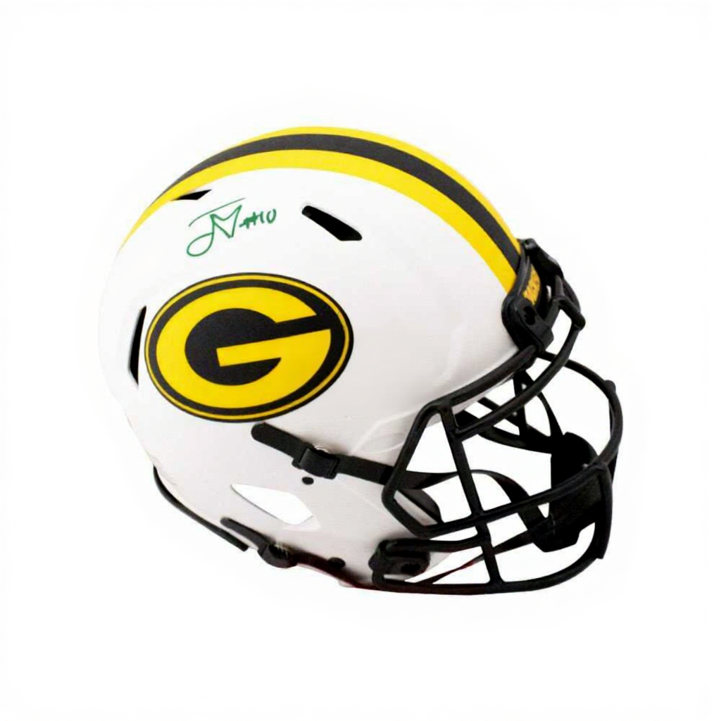 Jordan Love Signed Packers Lunar Eclipse Authentic Helmet – BAS COA