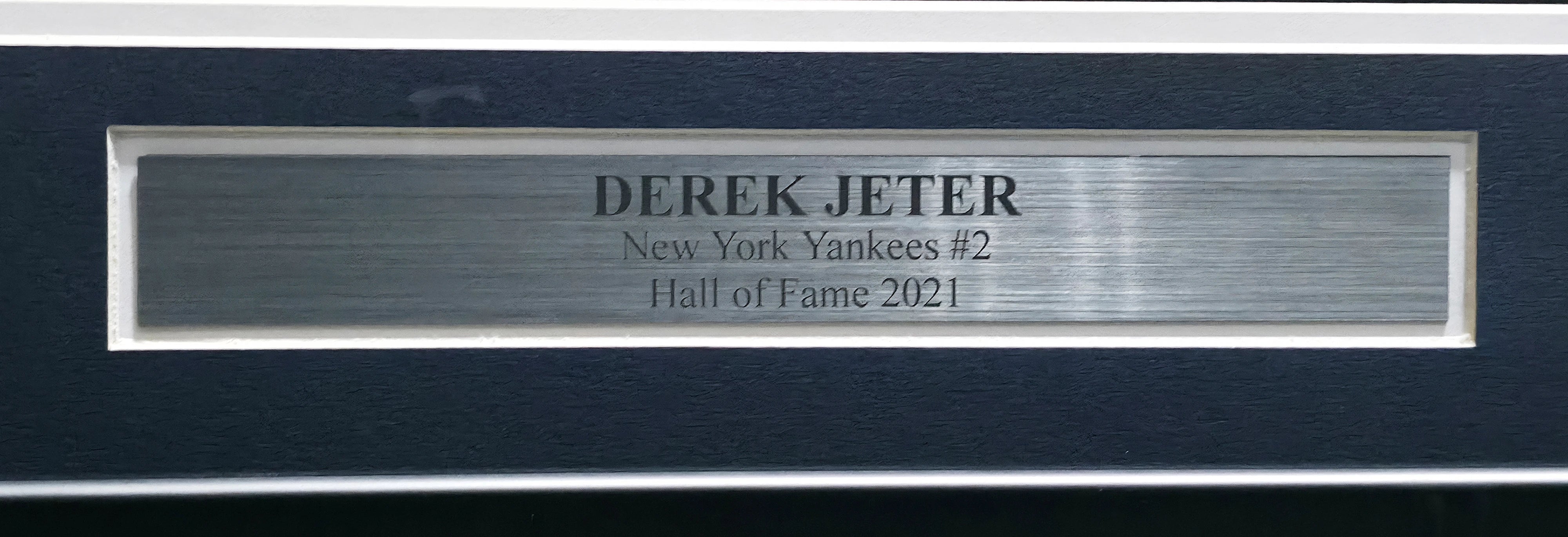 Derek Jeter Autographed Framed Yankees White Nike 2020 HOF Patch Jersey | Fanatics #GL68115672