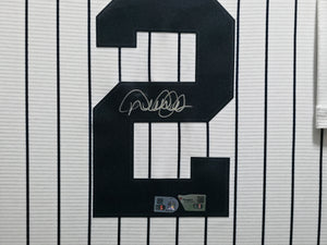 Derek Jeter Autographed Framed Yankees White Nike 2020 HOF Patch Jersey | Fanatics #GL68115672