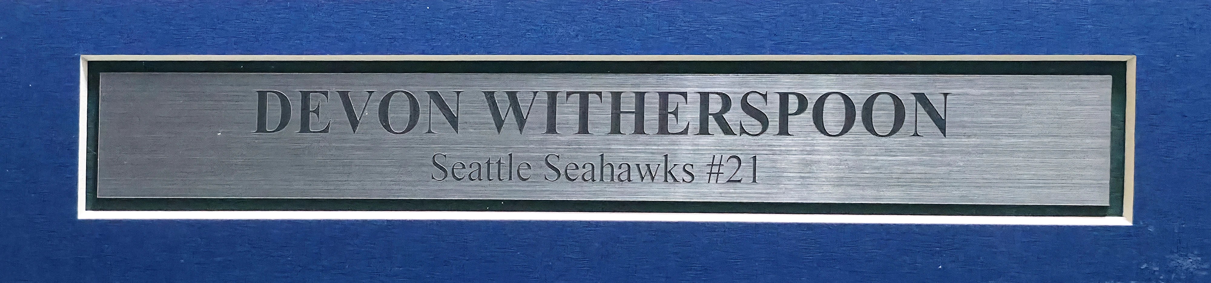 Devon Witherspoon Autographed Seattle Seahawks Framed Blue Nike Jersey | MCS Holo