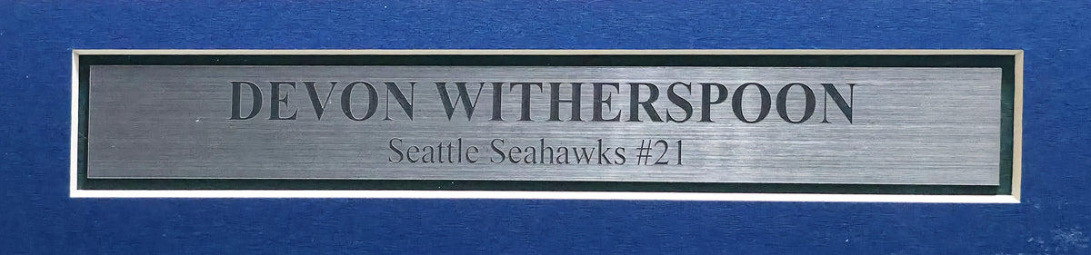 Devon Witherspoon Autographed Seattle Seahawks Framed Blue Nike Jersey | MCS Holo