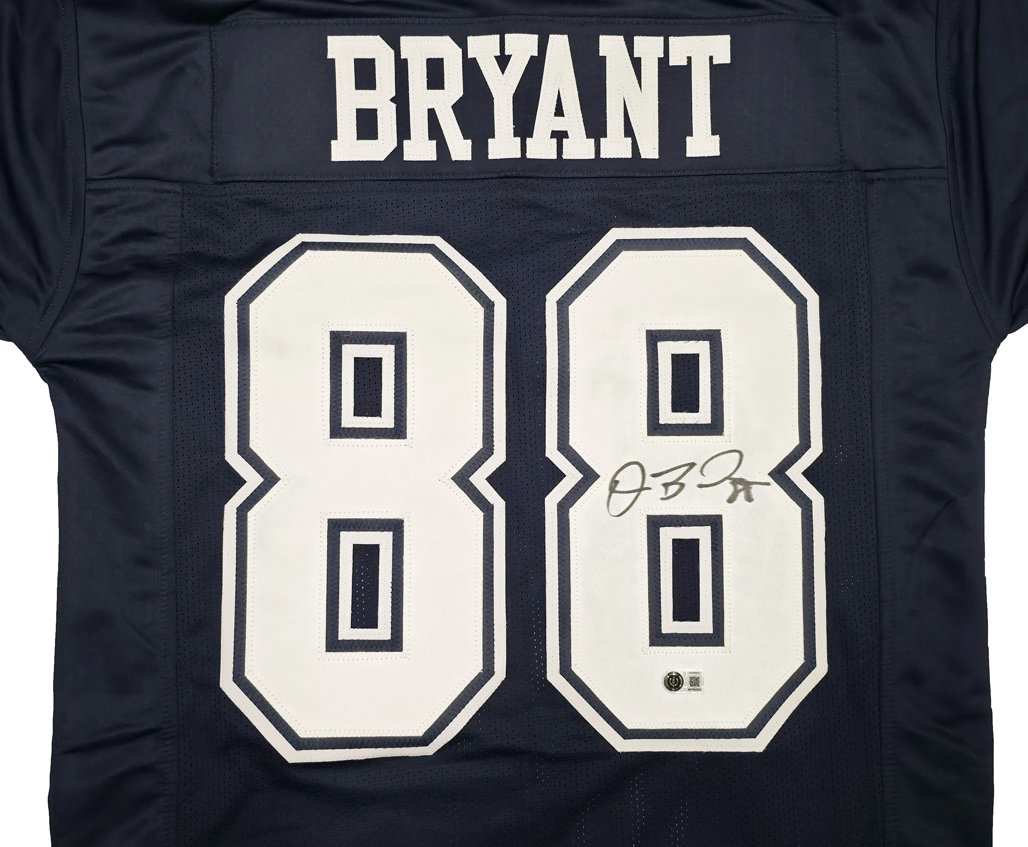 Dez Bryant Autographed Dallas Cowboys Navy Custom Jersey Size XL | Beckett BAS Witness
