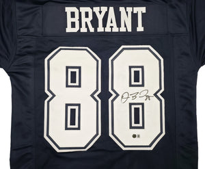 Dez Bryant Autographed Dallas Cowboys Navy Custom Jersey Size XL | Beckett BAS Witness