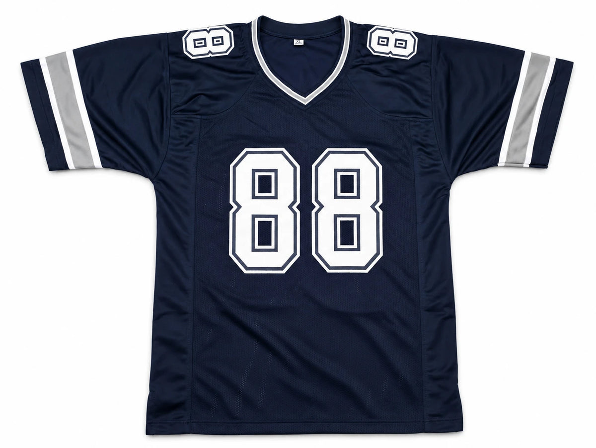 Dez Bryant Autographed Dallas Cowboys Navy Custom Jersey Size XL | Beckett BAS Witness