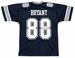 Dez Bryant Autographed Dallas Cowboys Navy Custom Jersey Size XL | Beckett BAS Witness