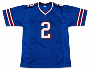 DJ Moore Autographed Buffalo Bills Blue Custom Jersey Size XL | Beckett BAS Witness