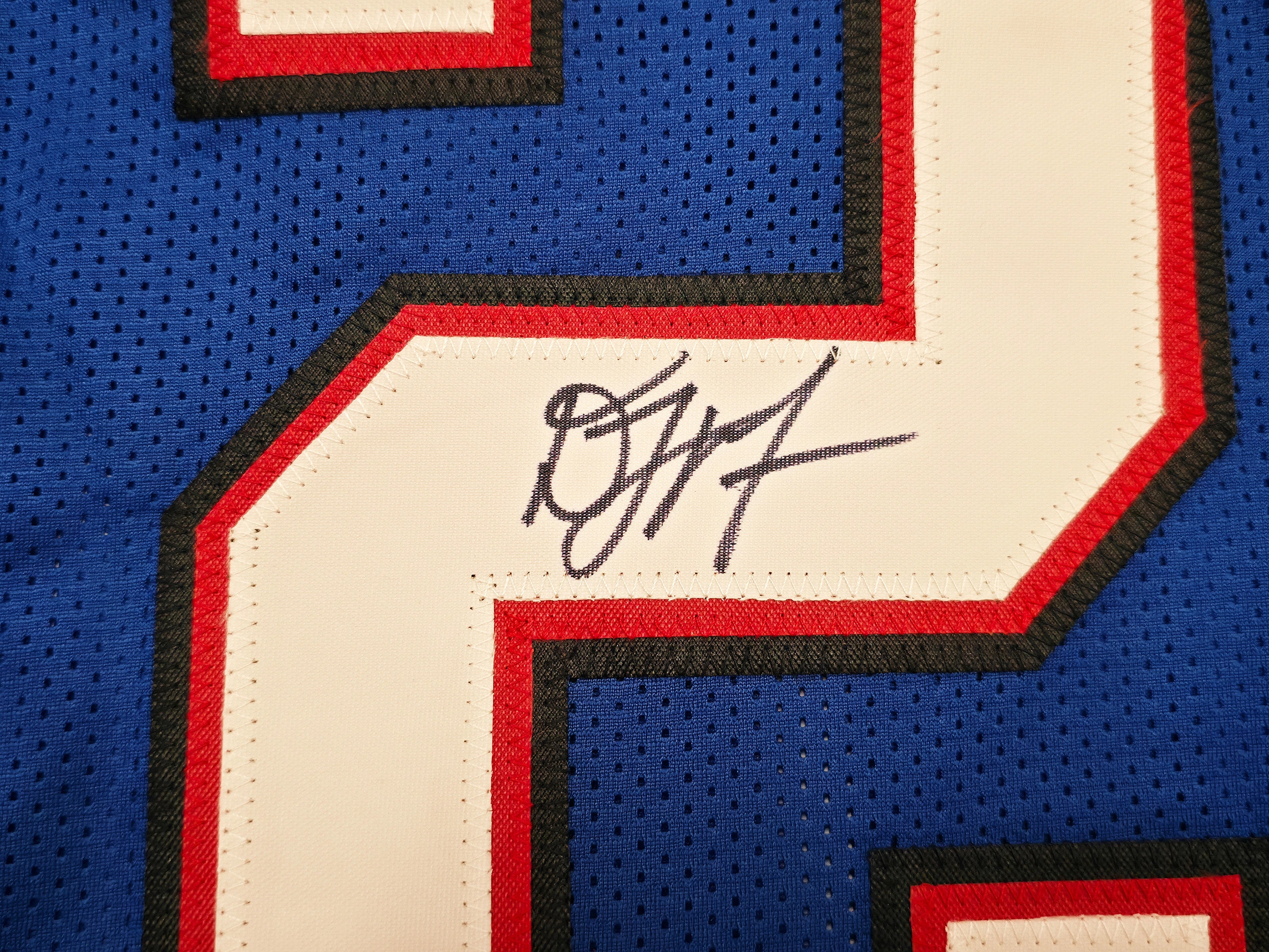 DJ Moore Autographed Buffalo Bills Blue Custom Jersey Size XL | Beckett BAS Witness