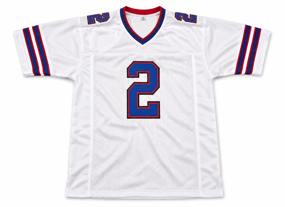DJ Moore Autographed Buffalo Bills White Custom Jersey Size XL | Beckett BAS Witness