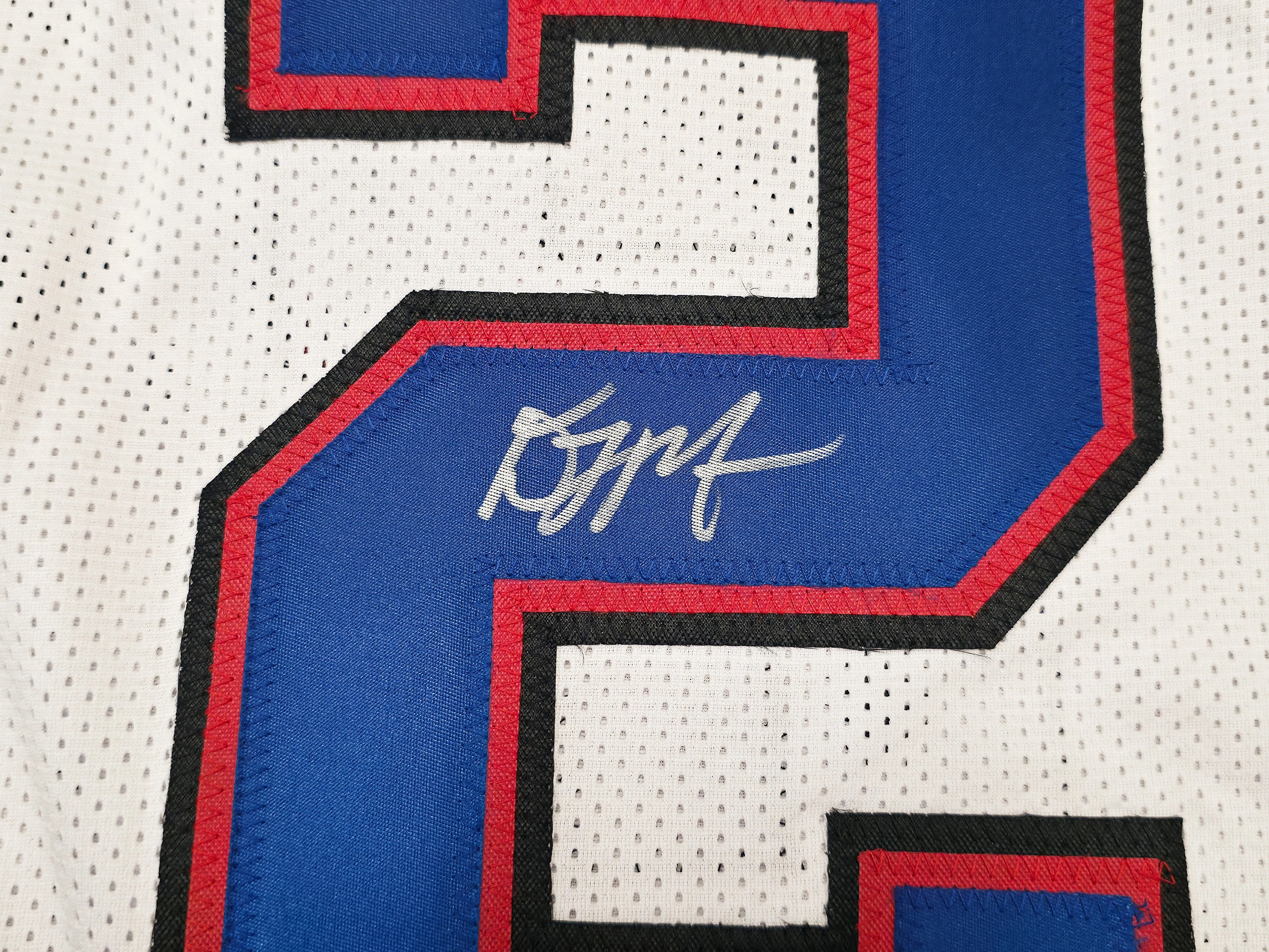 DJ Moore Autographed Buffalo Bills White Custom Jersey Size XL | Beckett BAS Witness