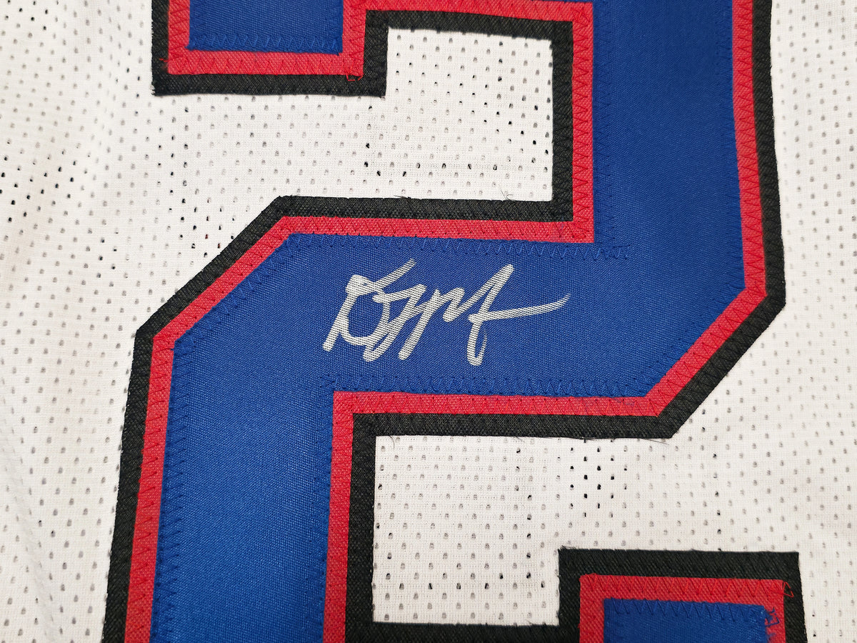 DJ Moore Autographed Buffalo Bills White Custom Jersey Size XL | Beckett BAS Witness