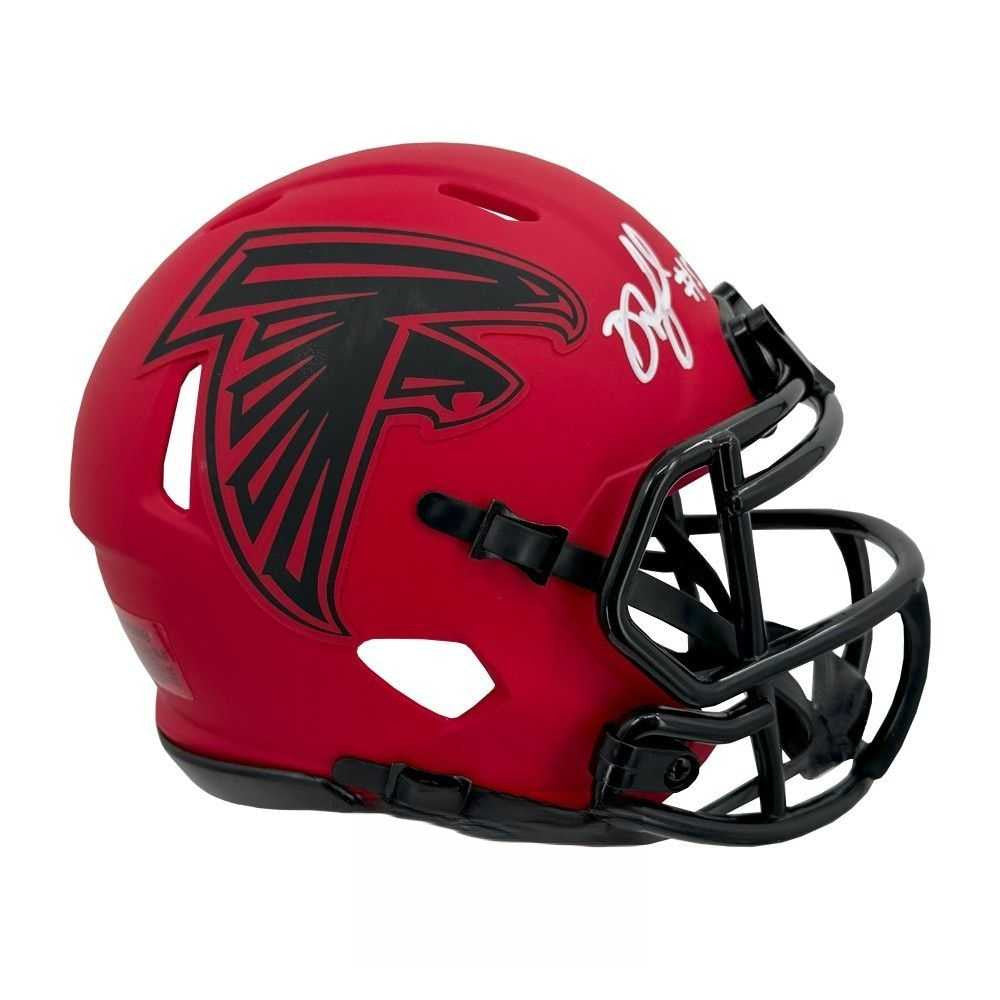 Drake London Autographed Atlanta Falcons RAVE Mini Football Helmet - BAS
