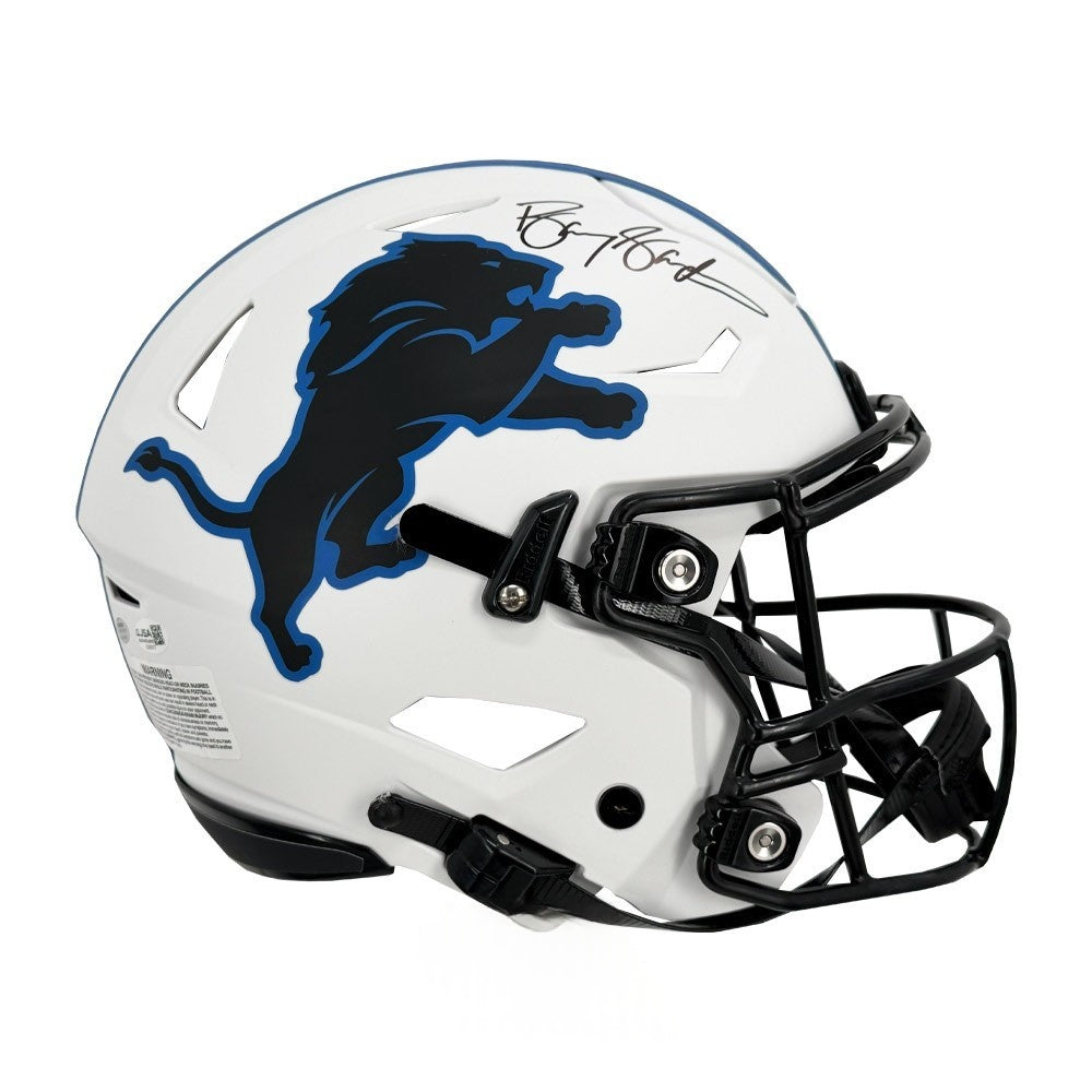 Barry Sanders Autographed Lions Flex Lunar Eclipse Authentic Full Size Helmet JSA Authenticated