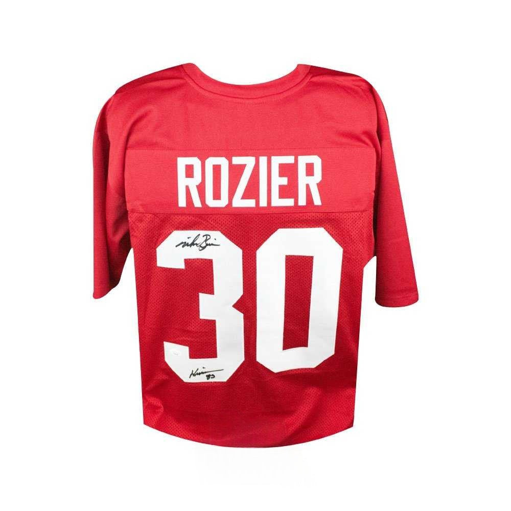 Mike Rozier Heisman 83 Autographed Nebraska Custom Football Jersey - JSA COA