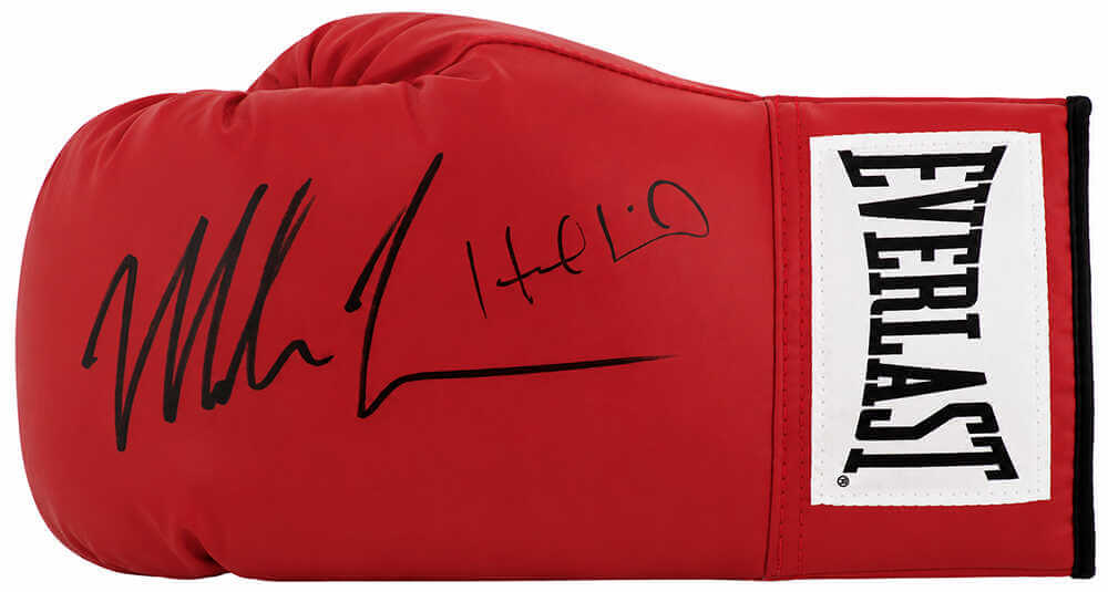Evander Holyfield & Mike Tyson Dual-Signed Everlast Red Boxing Glove (Left) | Schwartz