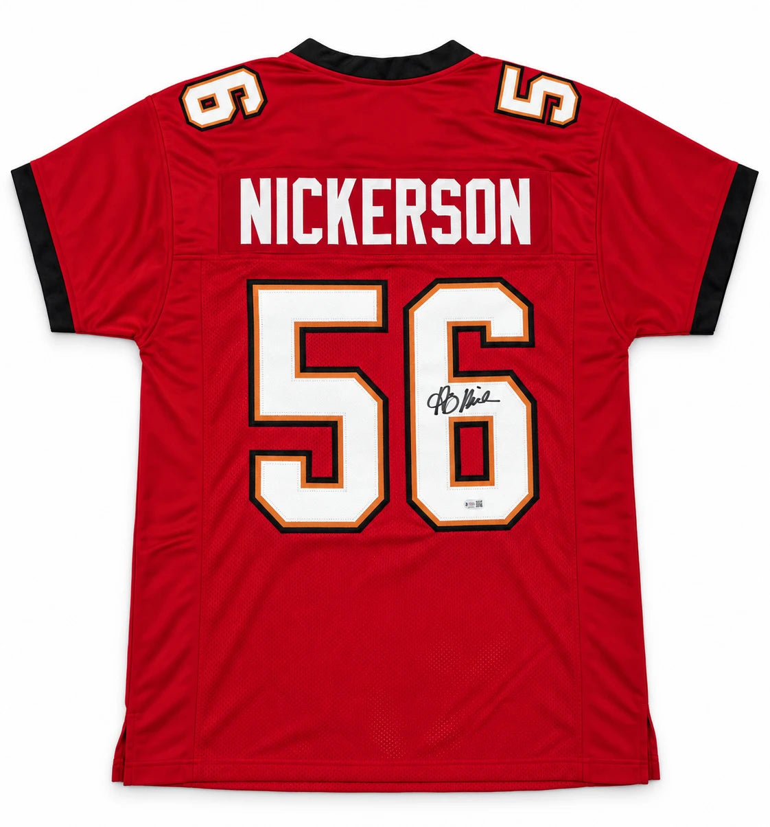 Hardy Nickerson Autographed Tampa Bay Buccaneers Red Custom Jersey Size XL | JSA Witness