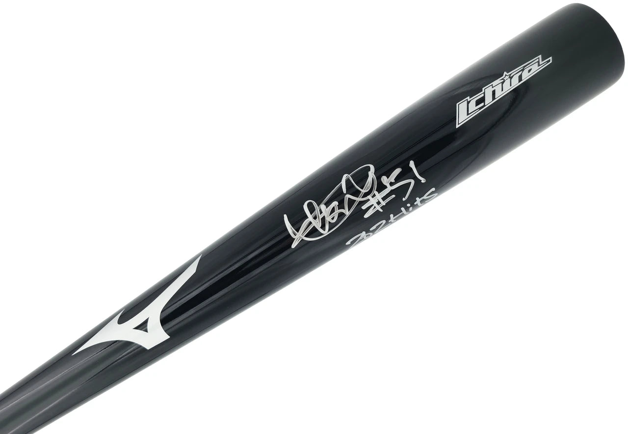 Ichiro Suzuki Autographed Mariners Black Mizuno Bat 262 Hits #51 | IS Holo & BAS