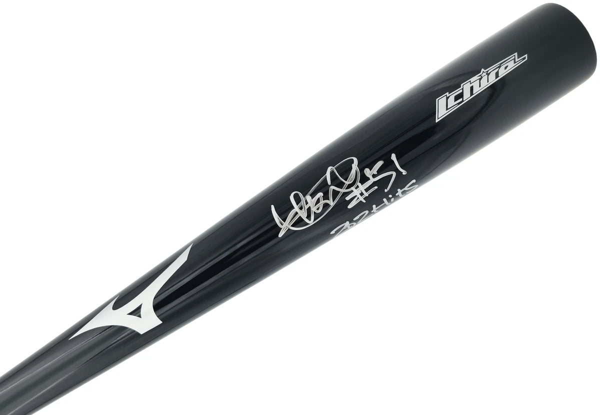 Ichiro Suzuki Autographed Mariners Black Mizuno Bat 262 Hits #51 | IS Holo & BAS