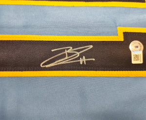 Jackson Chourio Autographed Milwaukee Brewers Powder Blue Custom Jersey | Beckett BAS