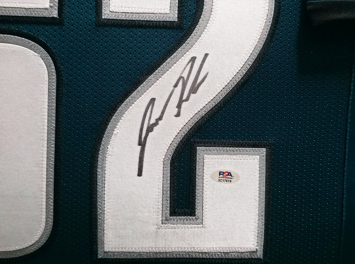 Jason Kelce Autographed Philadelphia Eagles Framed Green Jersey XL | PSA/DNA ITP