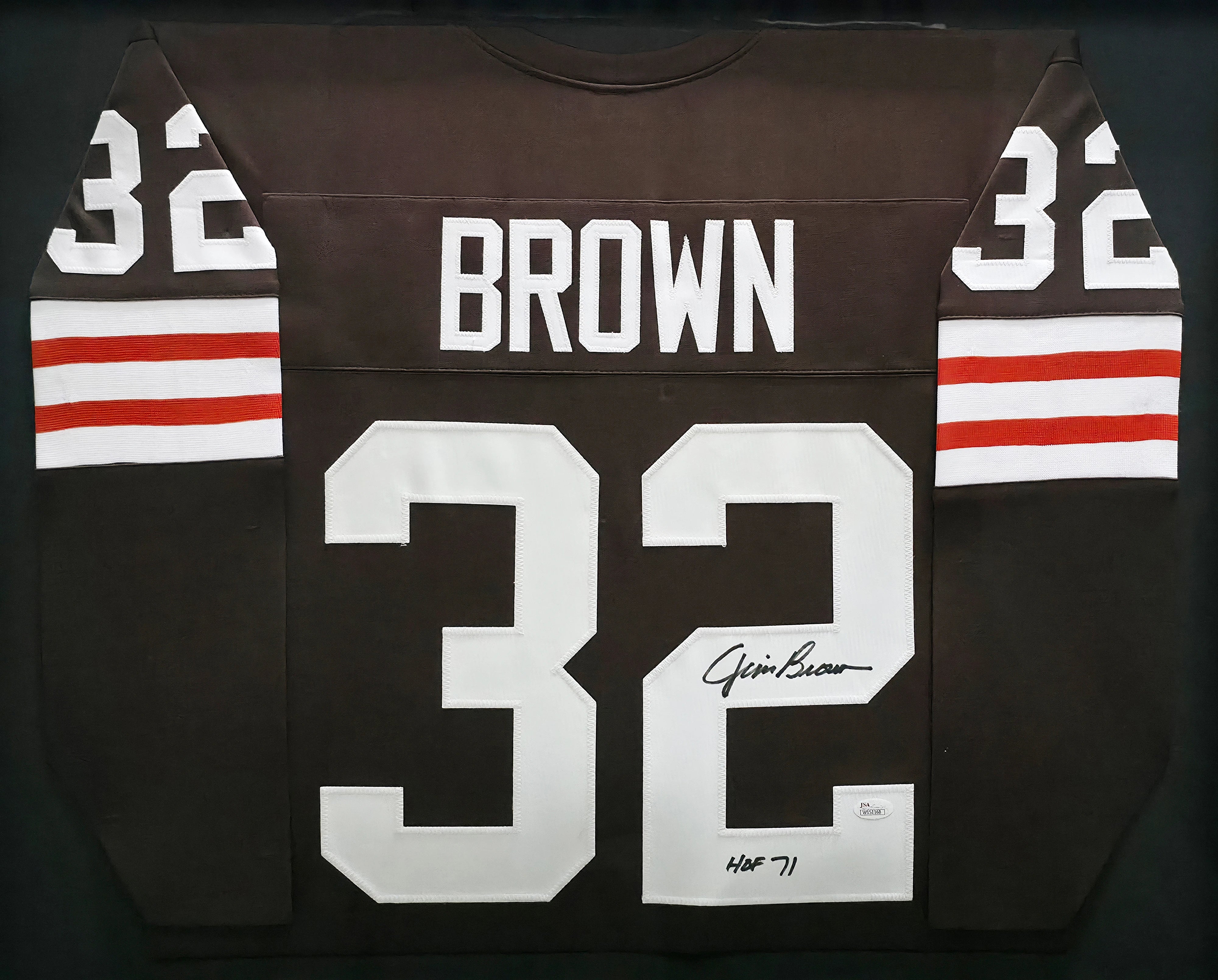 Jim Brown Autographed Framed Cleveland Browns Jersey (HOF 71) | JSA #W151168