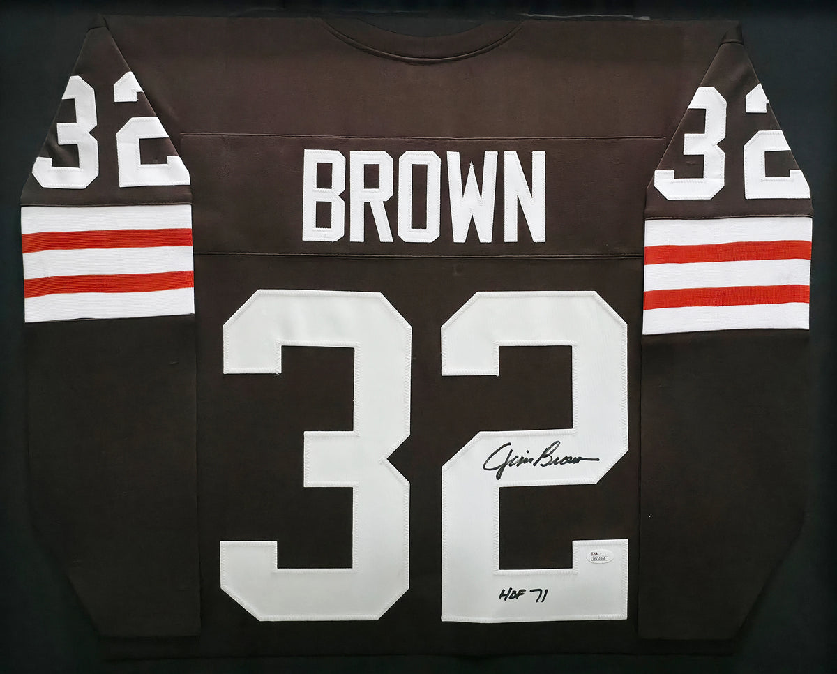 Jim Brown Autographed Framed Cleveland Browns Jersey (HOF 71) | JSA #W151168